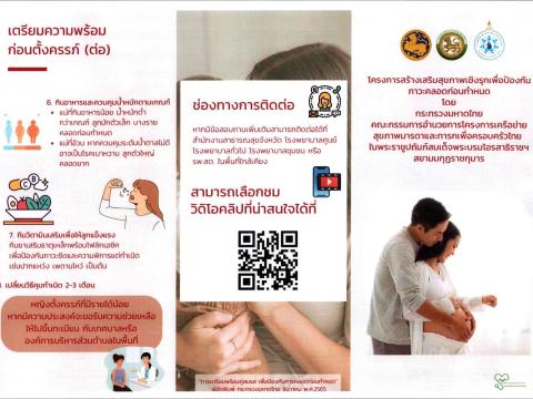 สื่อประชาสัมพันธ์ เรื่อง การป้องกันภาวะคลอดก่อนกำหนด