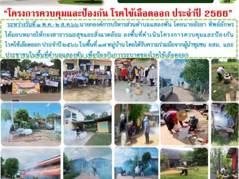 โครงการควบคุมและป้องกันโรคไข้เลือดออก ประจำปี 2566