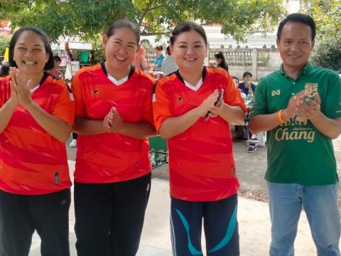 กีฬาสานสัมพันธ์ระหว่าง อบต.แสลงพัน กับชาวบ้าน บ้านบุขี้เหล็ก