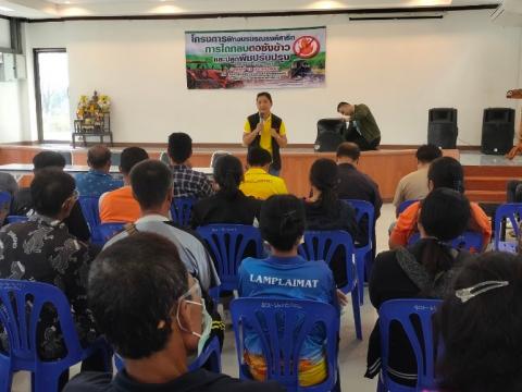 โครงการฝึกอบรมรณรงค์สาธิตการไถกลบตอซังข้าวและปลูกพืชปรับปรุงดิน