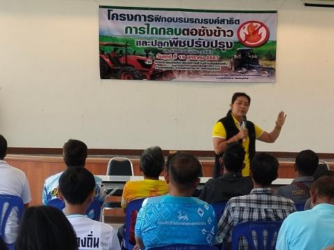 โครงการฝึกอบรมรณรงค์สาธิตการไถกลบตอซังข้าวและปลูกพืชปรับปรุงดิน